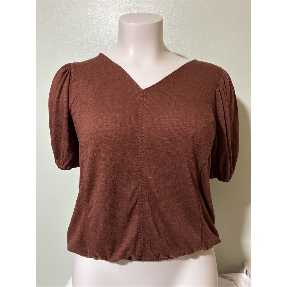 Max Studio London Top Size XL Brown NWT